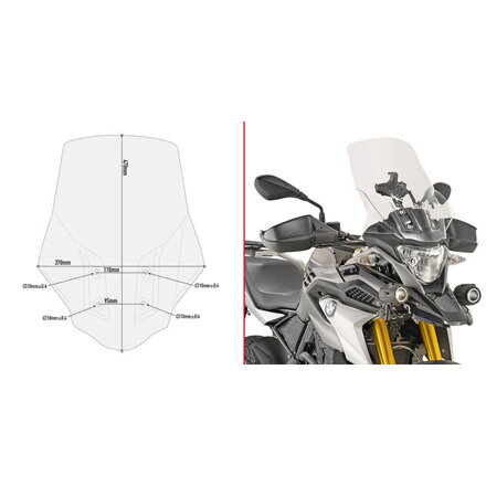 Plexi GIVI pre BMW G 310 GS (17-23) D5126ST