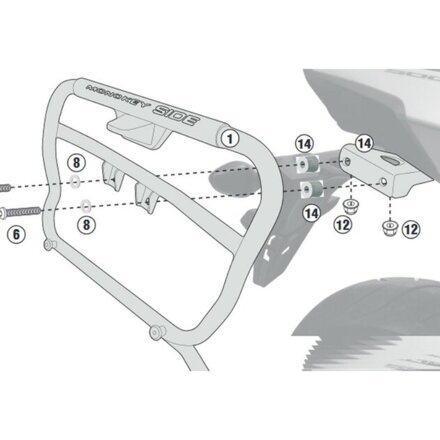 Držiak bočných kufrov GIVI pre Honda CB500F PLX1176