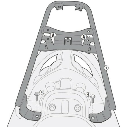 Nosič zadného kufra GIVI pre YAMAHA D'ELIGHT, MBK SR2114