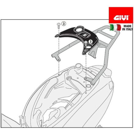 Nosič zadného kufra GIVI pre PIAGGIOVESPA PRIMAVERA 50 SR5608