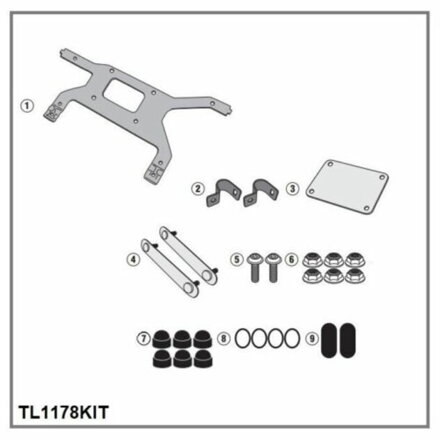 Sada na montáž boxu GIVI S250 pre GIVI SADA NA MONTÁŽ BOXU NA NÁRADIE S250 HONDA CRF1100L AFRICA TWIN ADV S (20-23) TL1178KIT