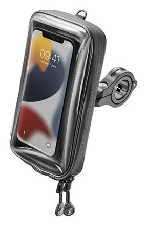 INTERPHONE univerzálne vodeodolné puzdro na mobilné telefóny Master 65, úchyt na riadidlá, max. 6,7", čierne