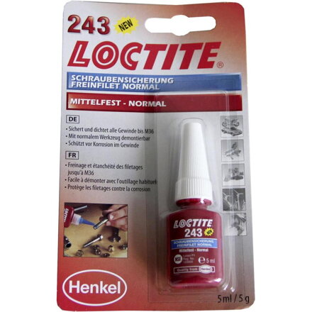 LOCTITE 243 zaisťovač závitov so strednou silou 5ml