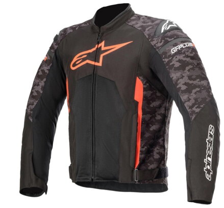 Bunda ALPINESTARS T-GP Plus R V3 Air čierno camo červená fluo pánska