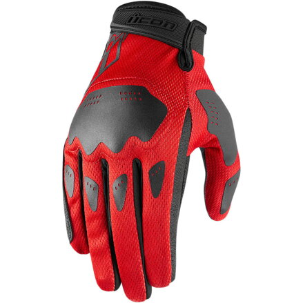 Rukavice ICON Hooligan červené