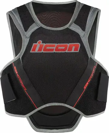 Chránič hrude ICON Field Armor Softcore čierno červeno sivý 