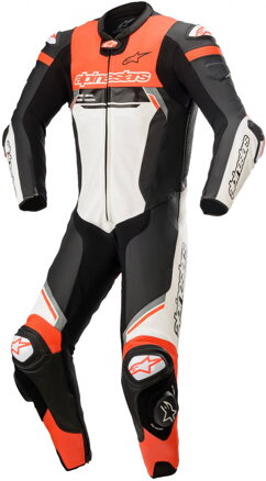 Jednodielna kombinéza ALPINESTARS Missile V2 Ignition Tech Air čierno bielo červená fluo 