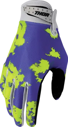 Rukavice THOR Launchmode Bleach sivo žlté fluo