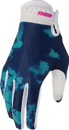 Rukavice THOR Launchmode Bleach bielo modré detské