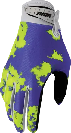 Rukavice THOR Launchmode Bleach sivo žlté fluo detské