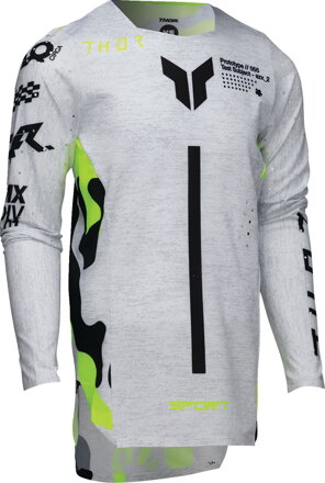 Dres THOR Sport Riot bielo žltý fluo detský 