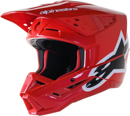 Prilba ALPINESTARS S-M5 Corp čierno červená lesklá 