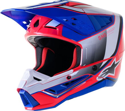 Prilba ALPINESTARS S-M5 Sail modro sivo ružovo biela lesklá 