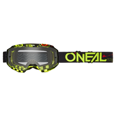 Okuliare ONEAL B-10 Attack čierno žlté fluo s čírim sklíčkom   