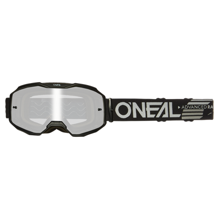 Okuliare ONEAL B-10 Solid čierne so strieborným zrkadlovým sklíčkom
