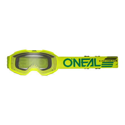 Okuliare ONEAL B-10 Solid žlté fluo s čírim sklíčkom detské 