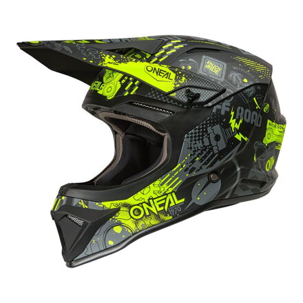 Prilba ONEAL 1SRS Vibrant čierno neónovo žltá matná detská