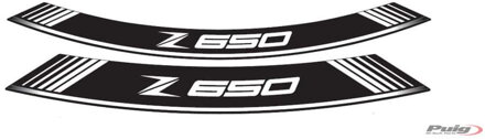 PUIG pásiky na kolesá KAWASAKI Z650 biele