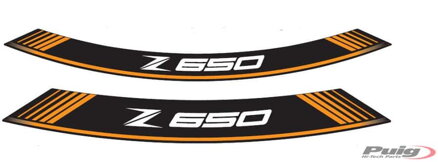 PUIG pásiky na kolesá KAWASAKI Z650 oranžové