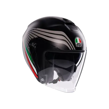 Otvorená prilba AGV Irides Bologna čierna trikolóra matná 