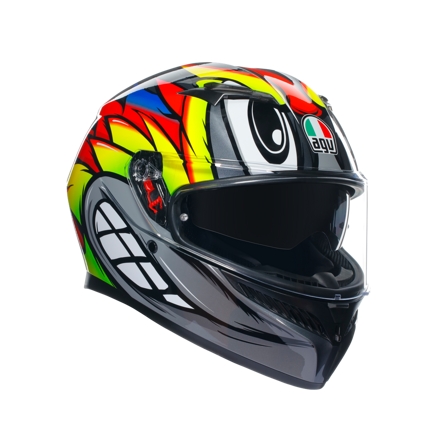 Prilba AGV K3 Birdy 2.0 sivo žlto červená lesklá