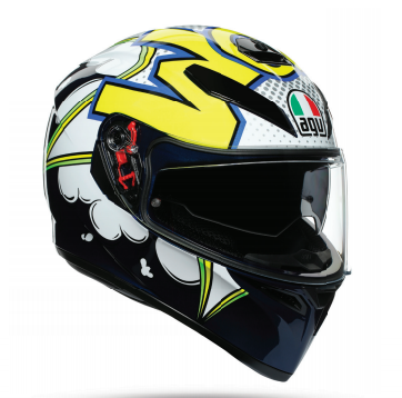 Prilba AGV K-3 SV Bubble modro bielo žltá fluo