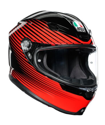 Prilba AGV K6 Multi Rush čierno červená