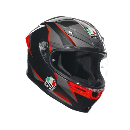 Prilba AGV K6 S Slashcut čierno sivo červená