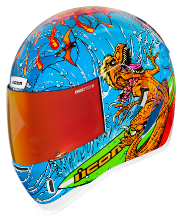 Prilba ICON Airform Dino Fury modrá 