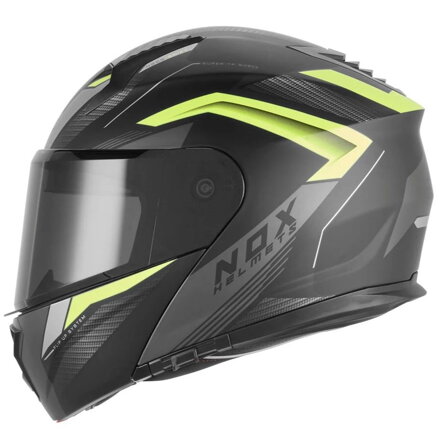 Vyklápacia prilba NOX N968 Shift čierno žltá fluo matná