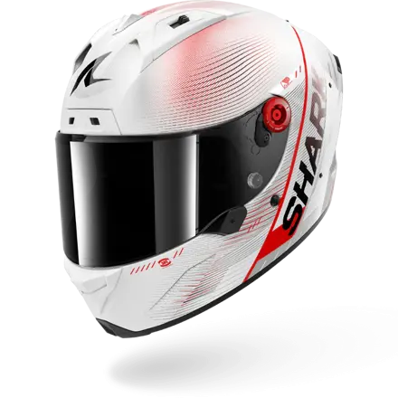 Prilba SHARK Aeron Speed-Tech karbónovo bielo červená DWR