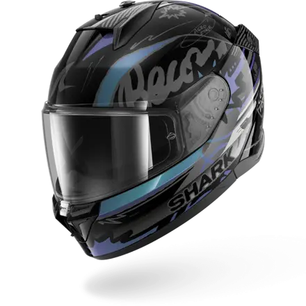 Prilba SHARK D-Skwal 3 Streetrush čierno zeleno chrómová KGU