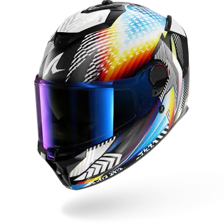 Prilba SHARK SPARTAN GT PRO Carbon Sthyr bielo chrómová DWU