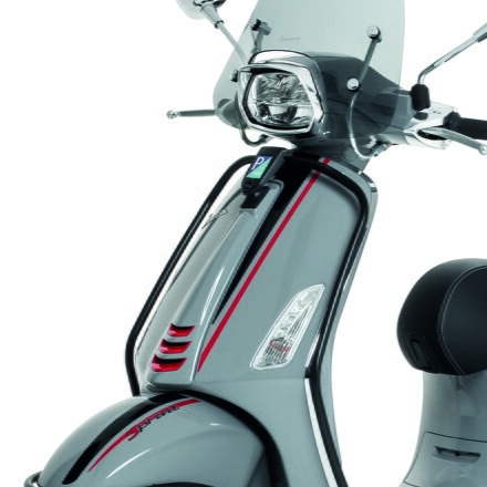 Padací rám VESPA predný pre Primavera, Sprint čierny