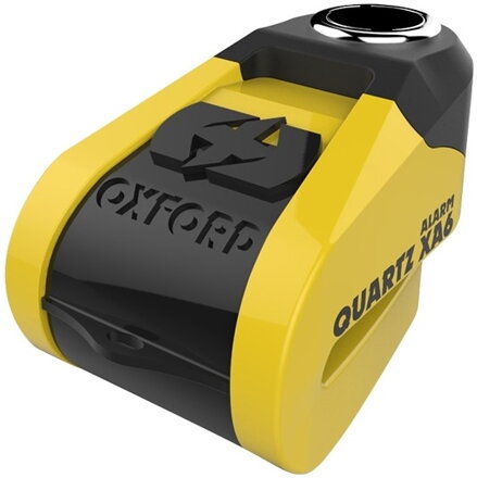OXFORD Quartz XA6 zámok na kotúč s alarmom žltý