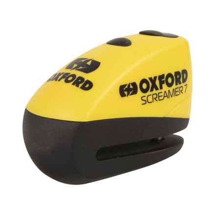 OXFORD Screamer XA7 zámok na kotúč s alarmom žltý