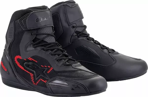 Topánky ALPINESTARS Faster 3 Rideknit čierno sivo červené Topánky ALPINESTARS Faster 3 Rideknit čierno sivo červené