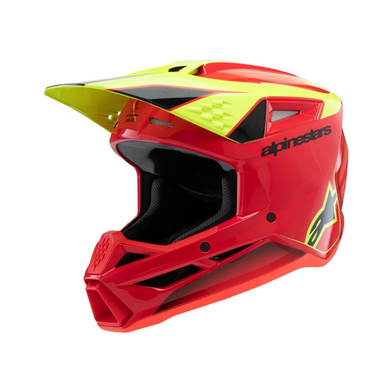 Prilba ALPINESTARS S-M3 Fray čierno červeno žltá lesklá detská Prilba ALPINESTARS S-M3 Fray čierno červeno žltá lesklá detská