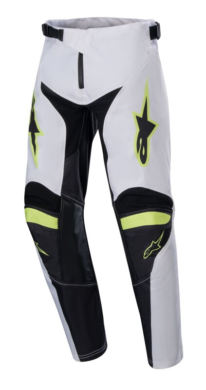 Nohavice ALPINESTARS Racer Lucent bielo červeno žlté detské 