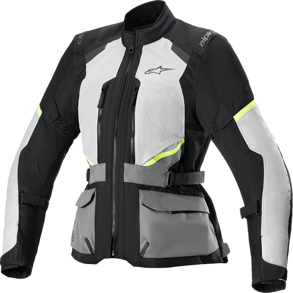 Bunda ALPINESTARS Stella Andes Air Drystar svetlosivo tmavosivo žltá fluo Bunda ALPINESTARS Stella Andes Air Drystar svetlosivo tmavosivo žltá fluo