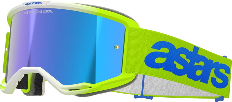 Okuliare ALPINESTARS Vision 5 Blaze žlto fluo modré zrkadlové sklíčko modré Okuliare ALPINESTARS Vision 5 Blaze žlto fluo modré zrkadlové sklíčko modré