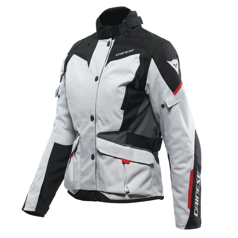 Dámska bunda DAINESE Tempest 3 D-Dry® svetlo sivo čierno lávovo červená Dámska bunda DAINESE Tempest 3 D-Dry® svetlo sivo čierno lávovo červená