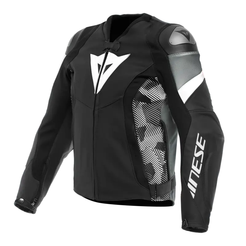 Kožená bunda DAINESE Avro 5 čierno bielo antracitová Kožená bunda DAINESE Avro 5 čierno bielo antracitová