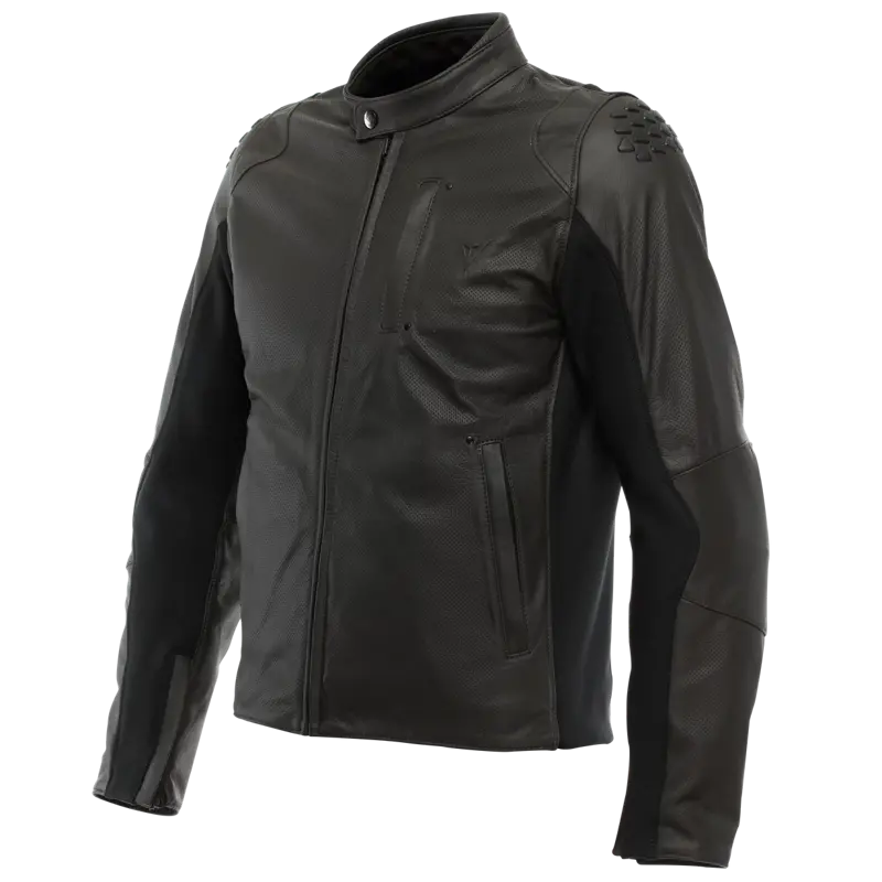 Kožená bunda DAINESE Istrice perforovaná tmavo hnedá Kožená bunda DAINESE Istrice perforovaná tmavo hnedá