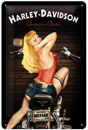 Tabuľka HARLEY DAVIDSON Biker Babe 20 x 30 cm