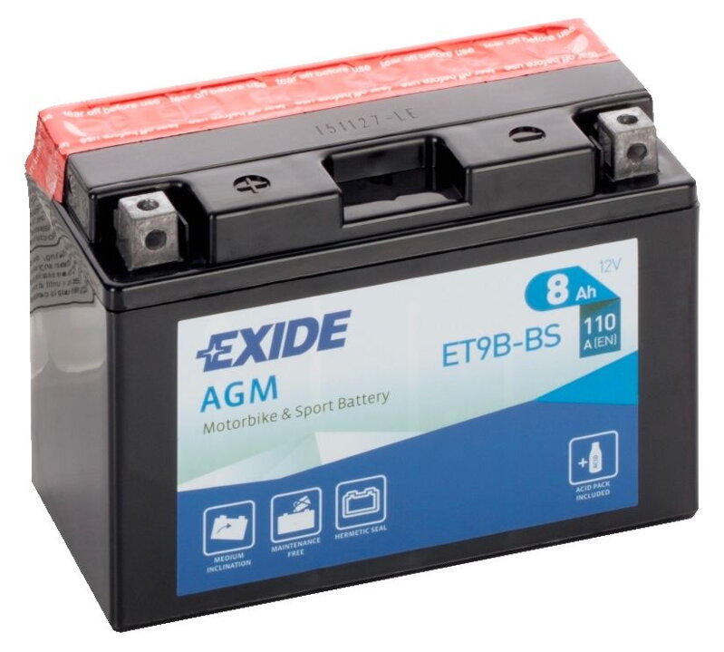 Akumulátor EXIDE YT9B-BS Akumulátor EXIDE YT9B-BS