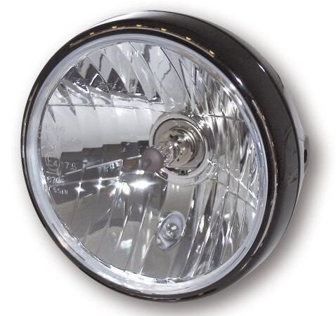 Predné svetlo Reno 2 s LED krúžkom čierne, kus Predné svetlo Reno 2 s LED krúžkom čierne, kus