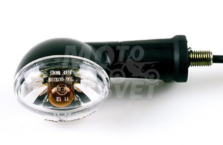 Univerzálne Smerovky OVAL, čierne, dlhé, číre sklíčko, pár