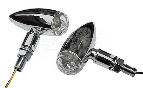 LED smerovky MICRO BULLET, chrómované, pár LED smerovky MICRO BULLET, chrómované, pár