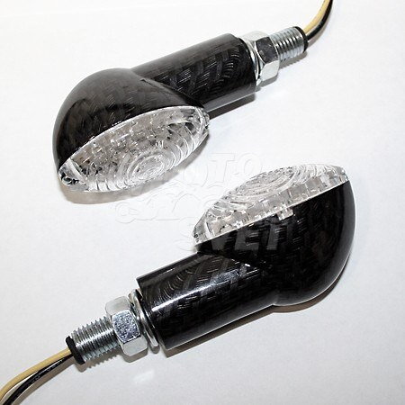 LED mini-smerovky CAT EYE, carbon, pár
